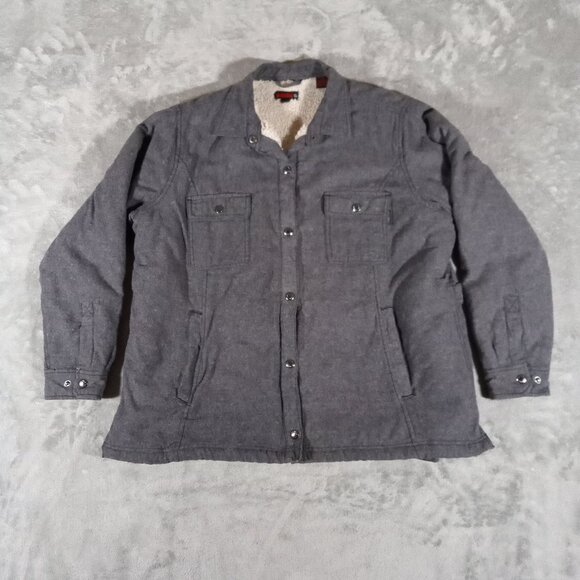 Wolverine Sherpa Lined Coat Women XXL 2XL Gray Pockets Side Straps Outdoor - Picture 1 of 15